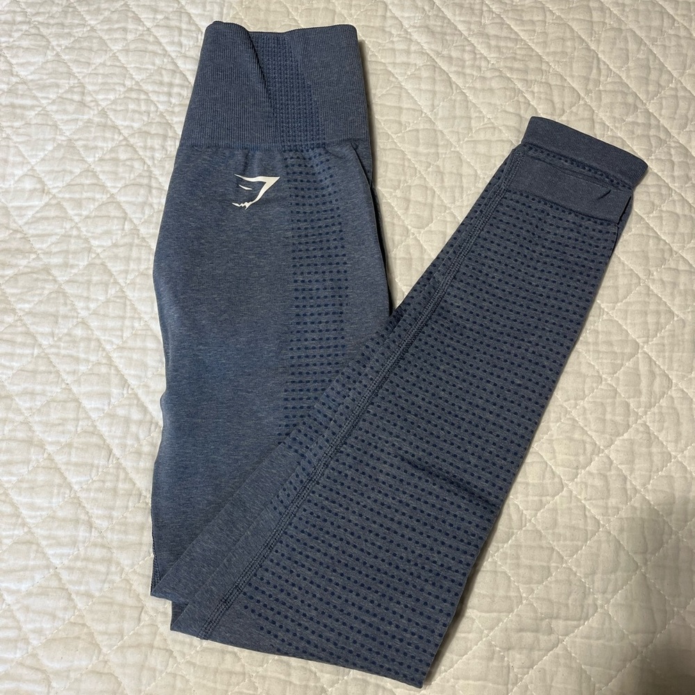 gymshark blue leggings size xs